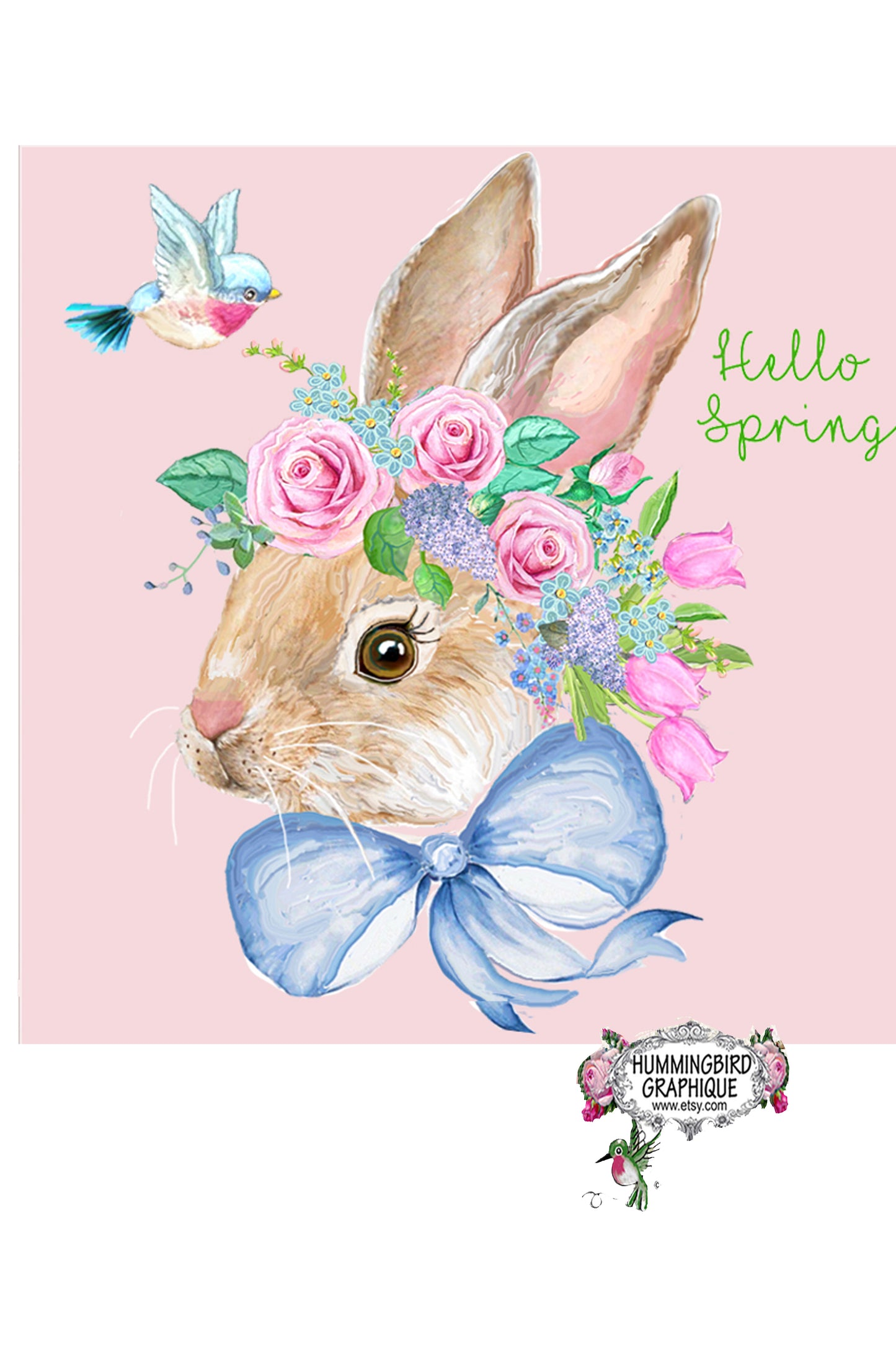 #1011 HELLO SPRING BUNNY TAGS - BUNNIES