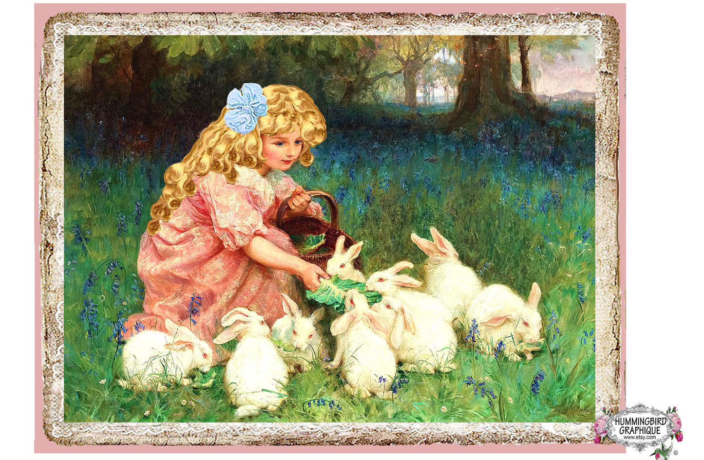 #1129 LA BELLE ALICE AU PAYS DES MERVEILLES NOURRIT LES LAPINS - ALICE AU PAYS DES MERVEILLES