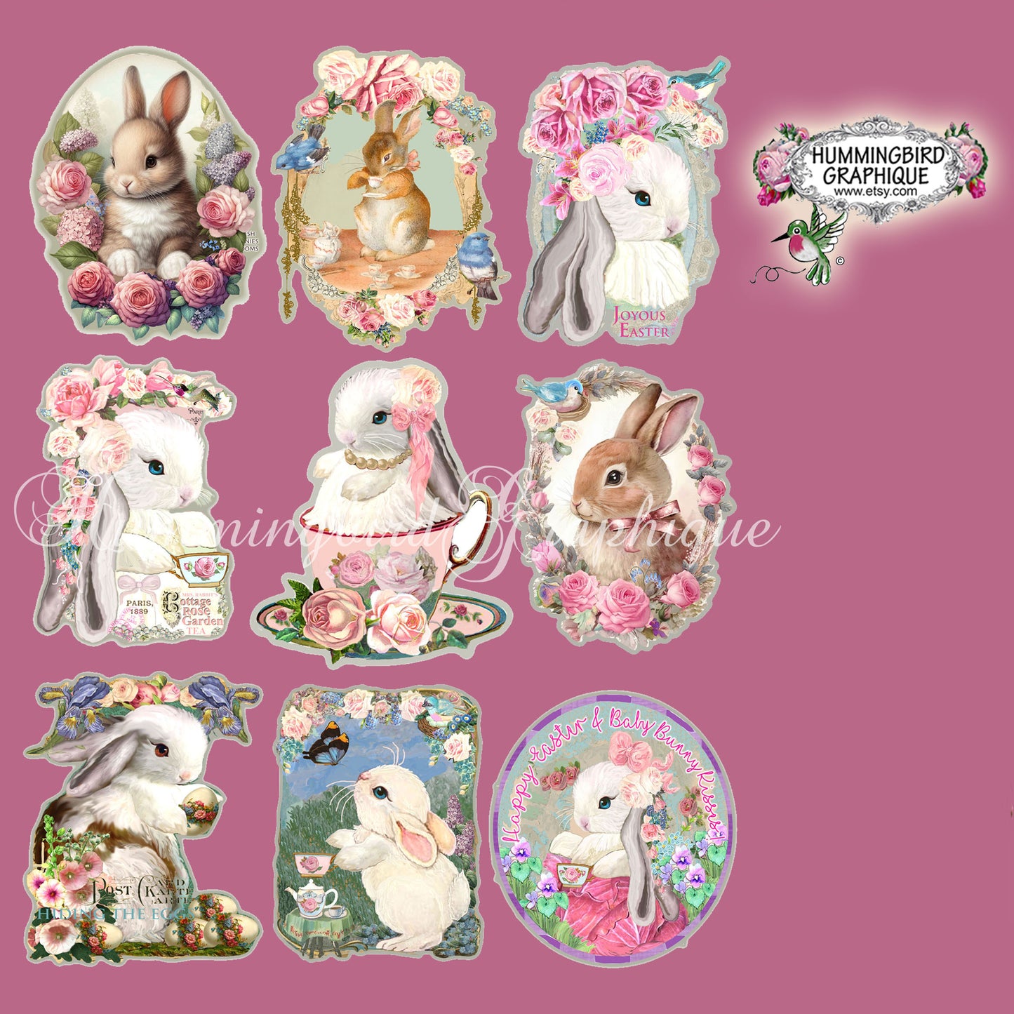 #1251 LAPINS DANS MON JARDIN DE CHALET - COUPES FUSSY