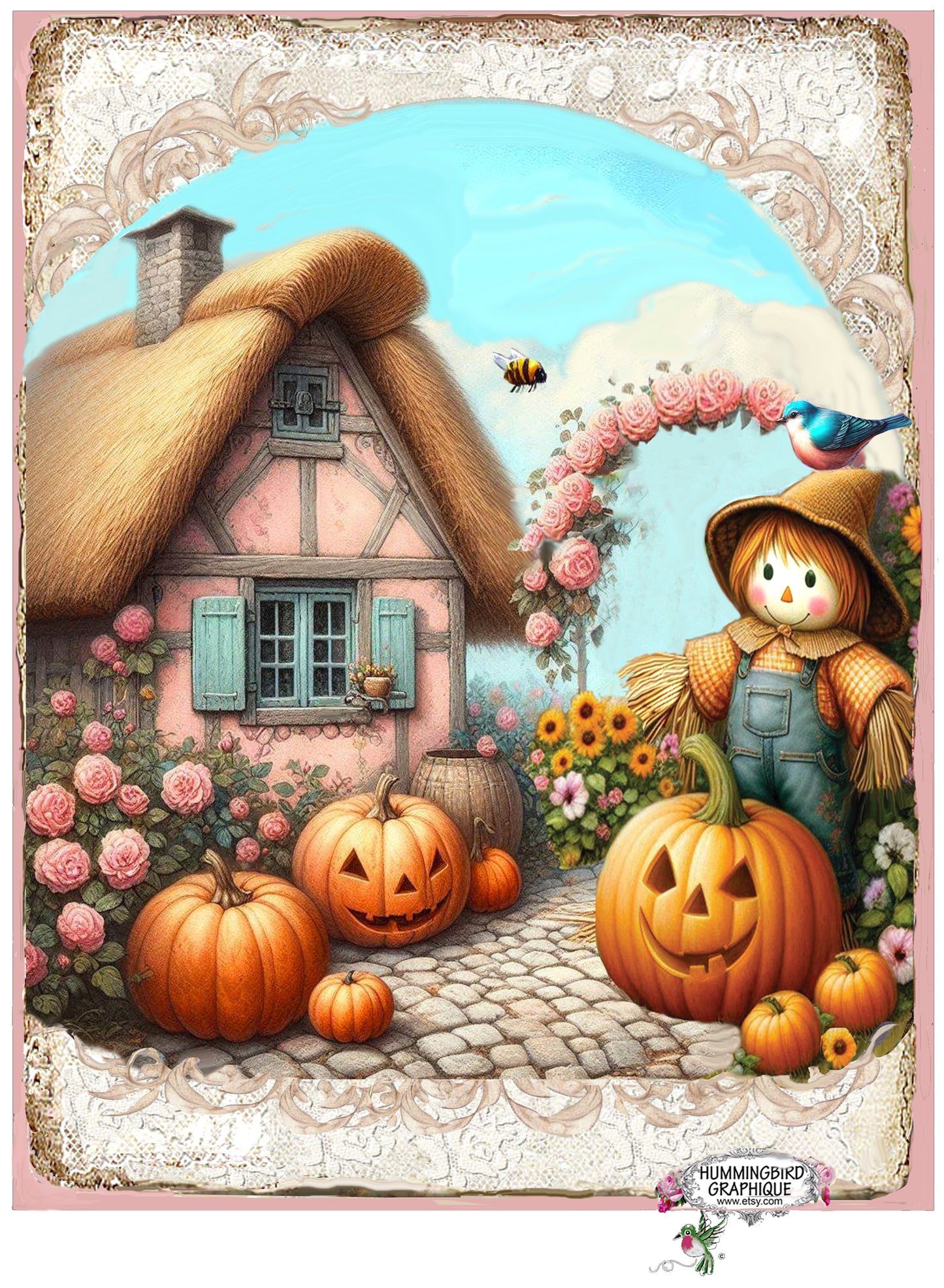 #1267 CHARMANT ÉPOUVANTAIL - Moisson d'automne