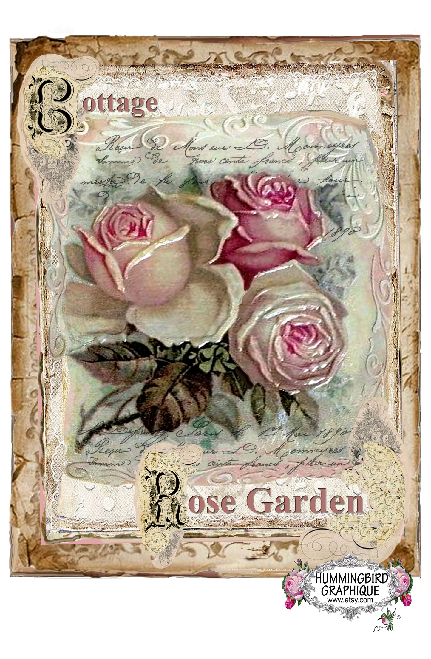 #216 BEAUTIFUL COTTAGE GARDEN - BEAUTIFUL SHABBY IMAGE