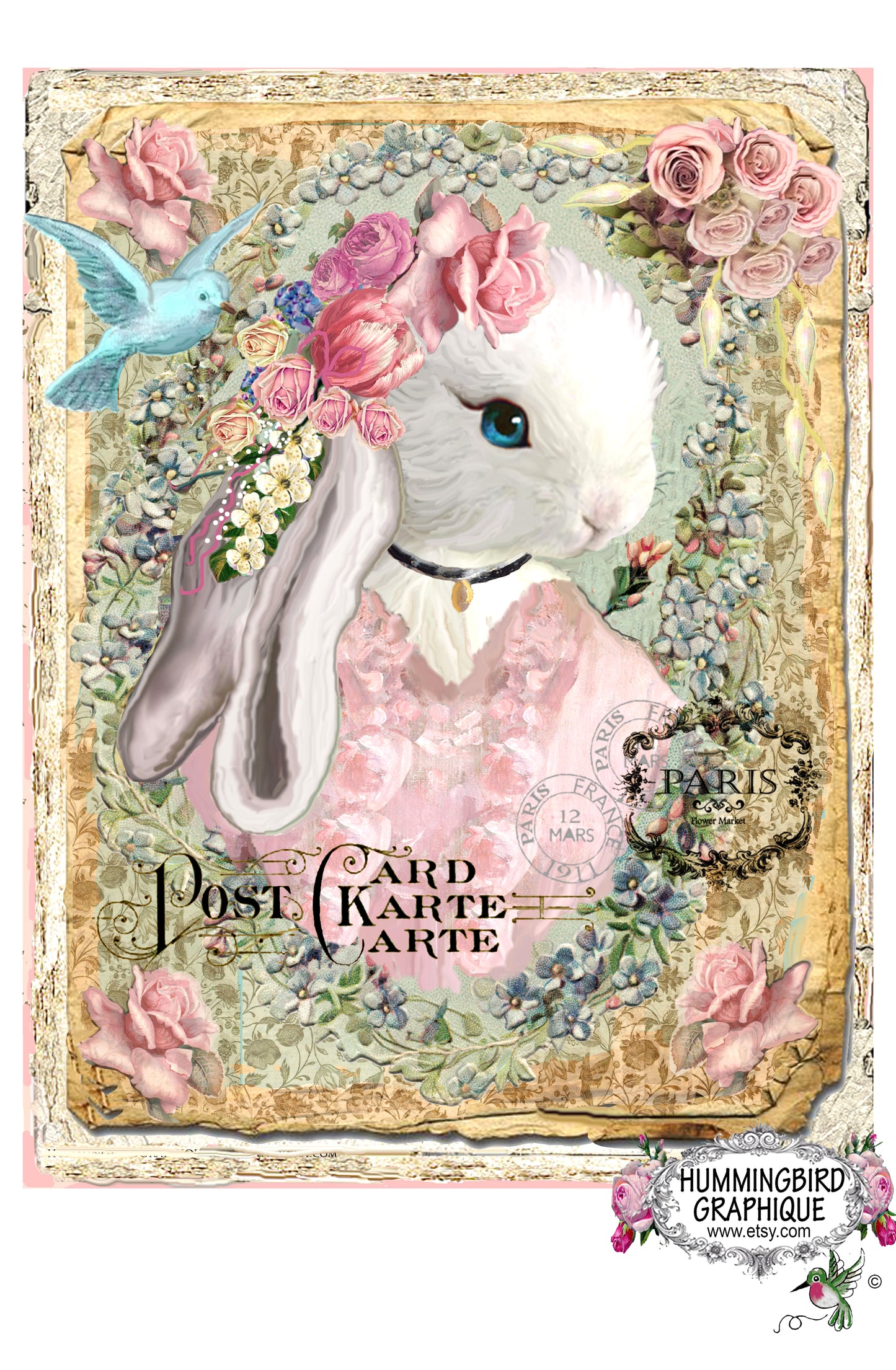 #219 MAGNIFIQUE LAPIN MME COTTONTAIL - LAPINS