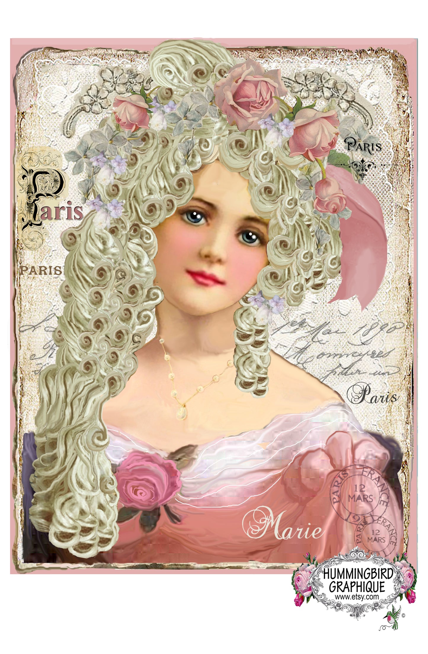 #310 BEAUTIFUL MARIE ANTOINETTE - BEAUTIFUL SHABBY IMAGE
