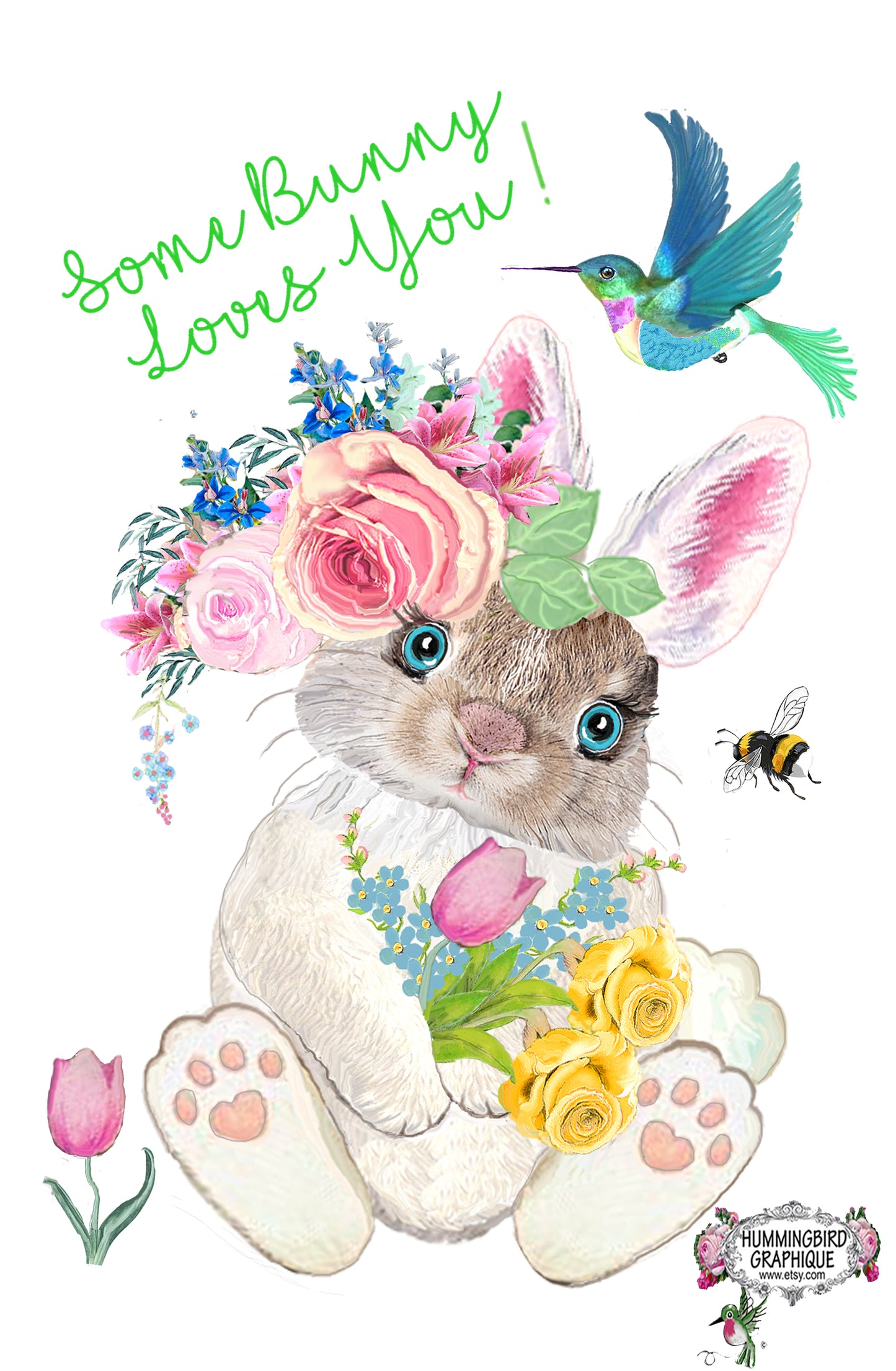 #621 UN LAPIN T'AIME PRÉCIEUX LAPIN - LAPINS