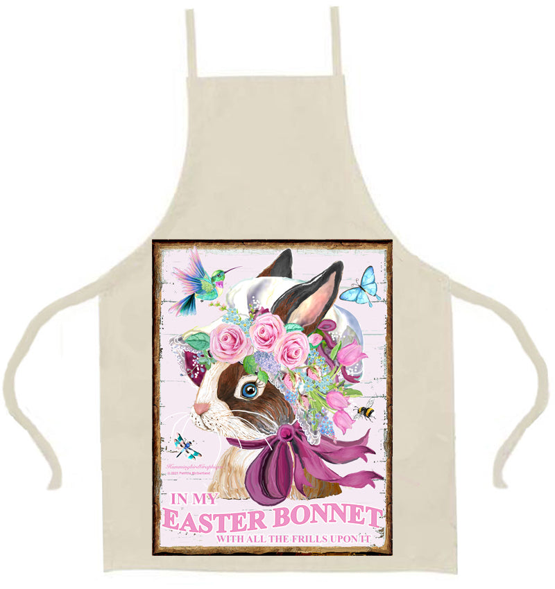 #1014 MME BUNNY DANS SON BONNET DE PÂQUES AVEC TOUS LES FRICTIONS DESSUS - LAPINS