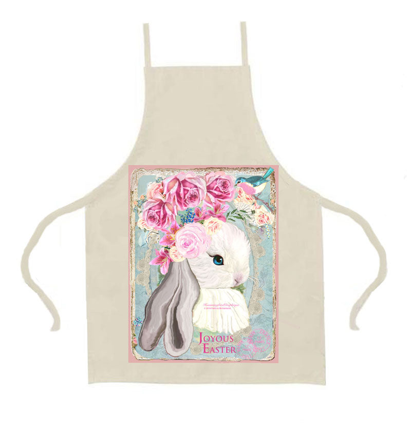 #448 BABY BUNNY WITH PINK ROSES AND BLUEBIRD - BEAUTIFUL SHABBY IMAGE
