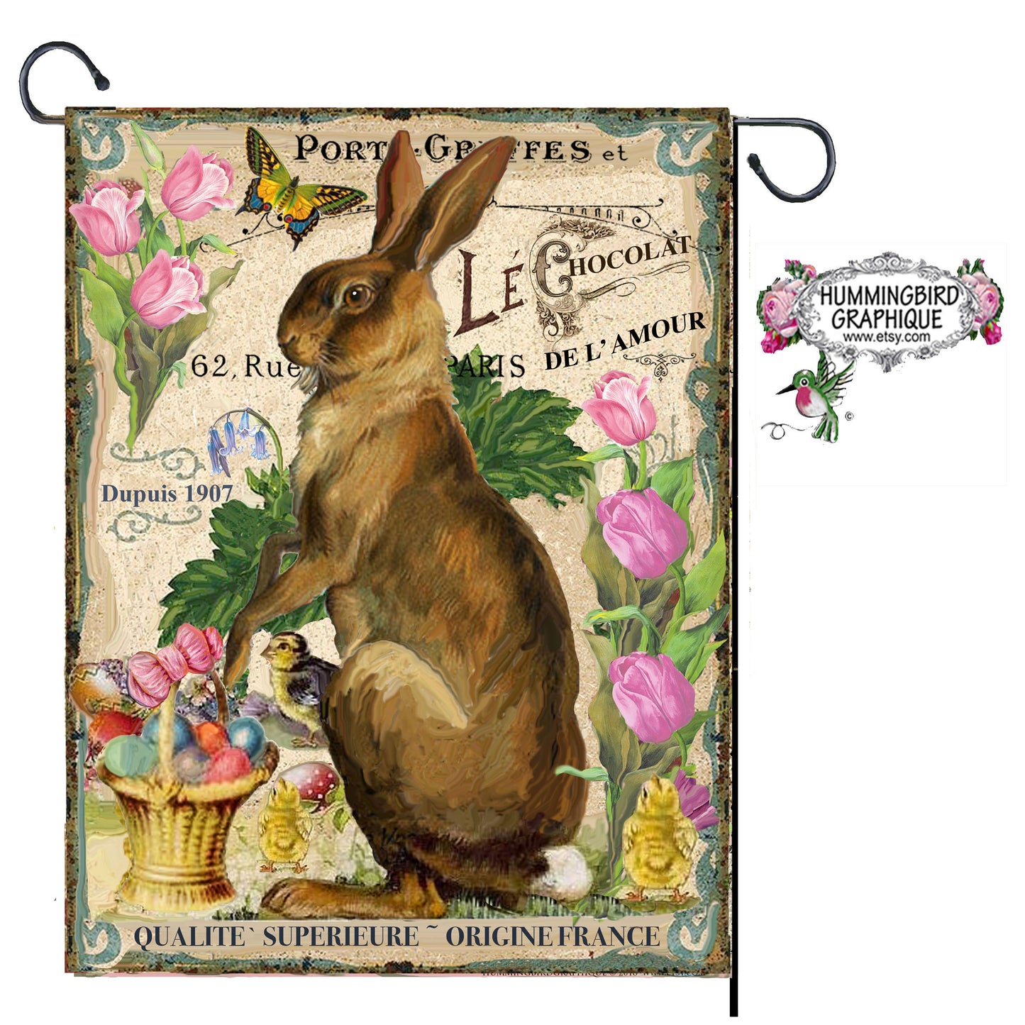 #210 LAPIN ANTIQUE DE CAMPAGNE - LAPINS