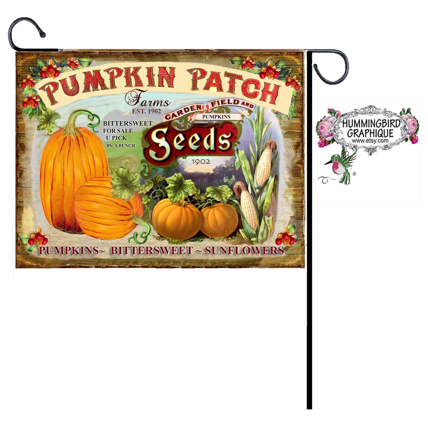 #365 PANNEAU DE FERME PUMPKIN PATCH - RÉCOLTE D'AUTOMNE