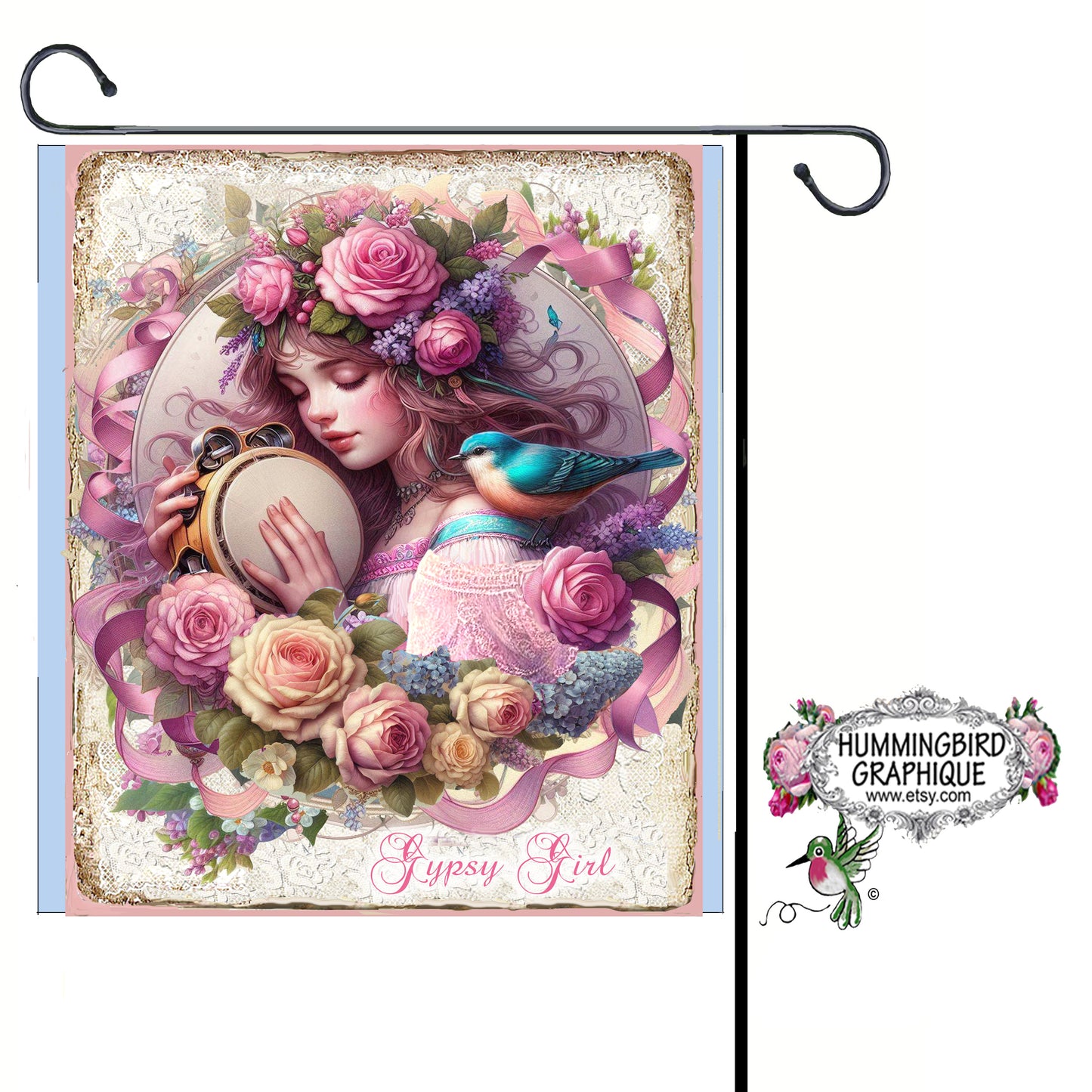 #1266 BEAUTIFUL GYPSY GIRL - Beautiful Shabby Image