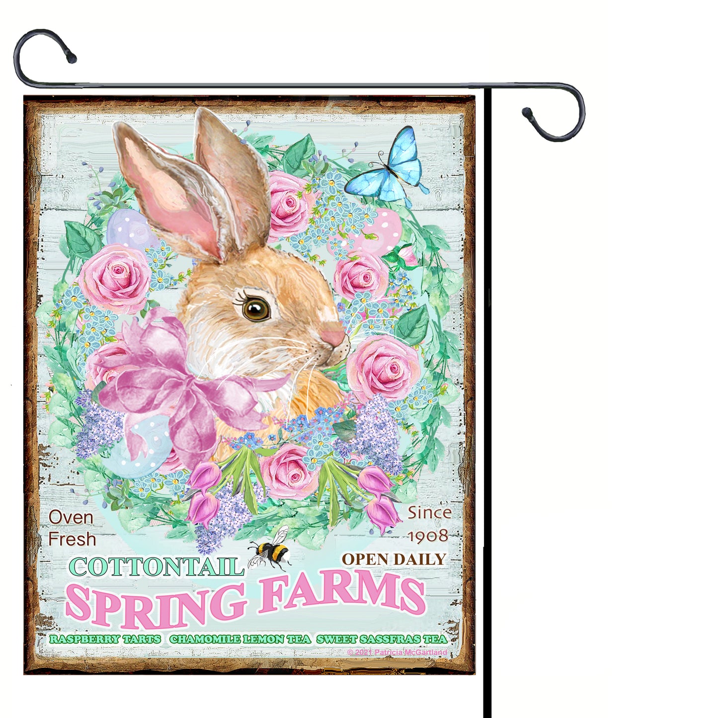 #1065 PANNEAU DE LA FERME DE PRINTEMPS COTTONTAIL - LAPINS