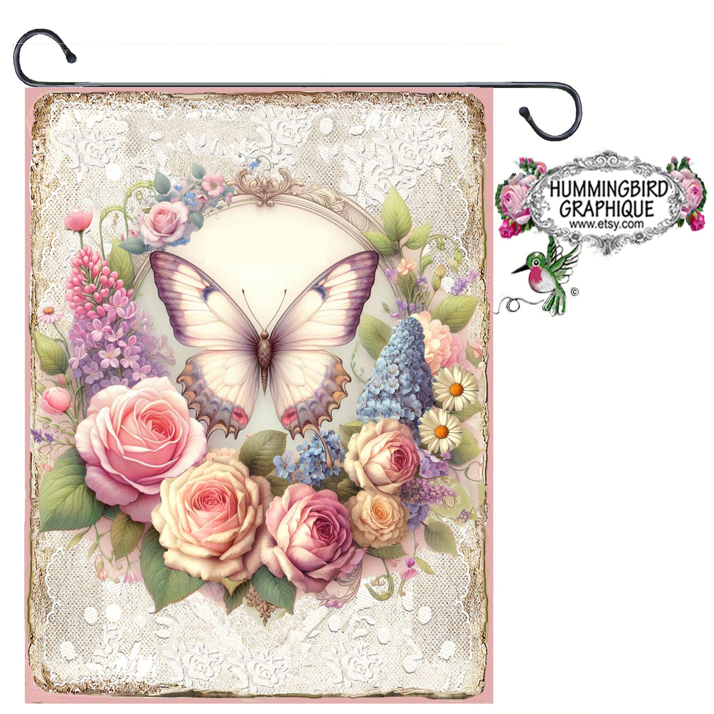 #1261 BEAUTIFUL LACE BUTTERFLY - Beautiful Shabby Image