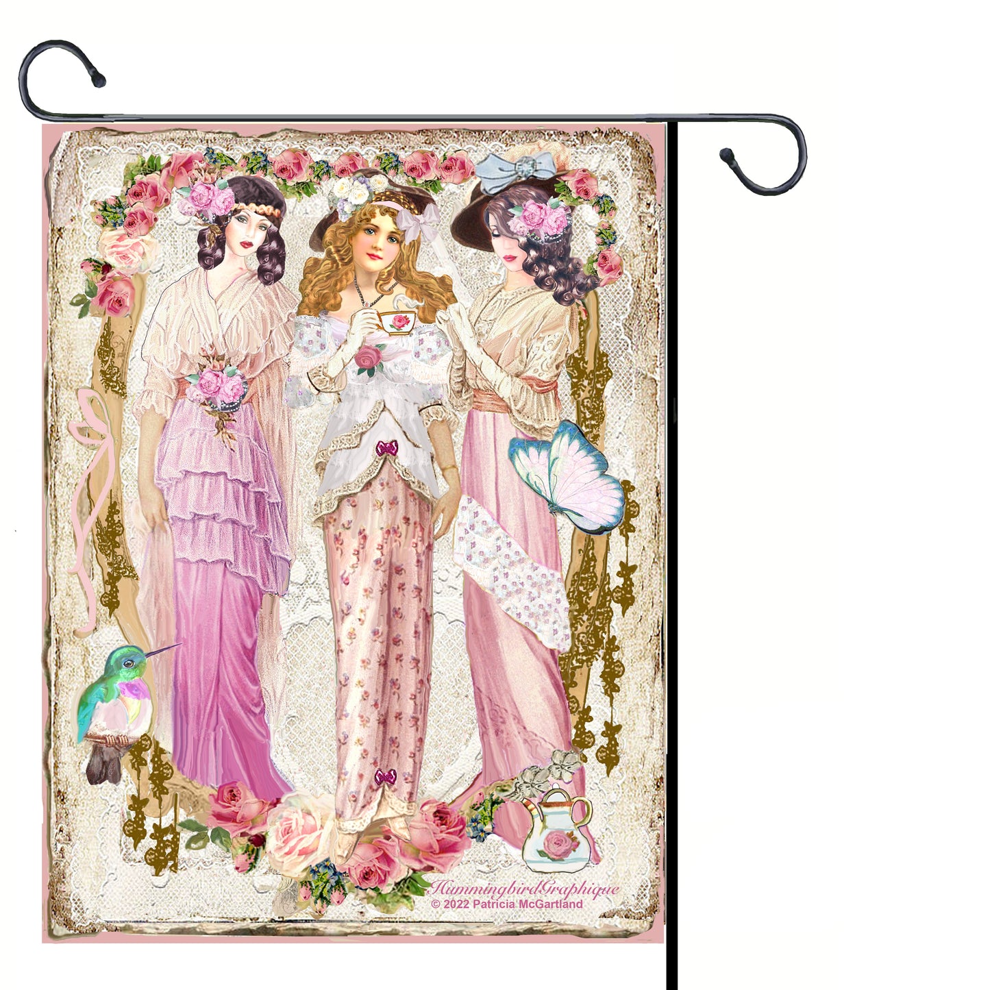 #1104 BEAUTIFUL ELEGANT VICTORIAN LADIES TEATIME - BEAUTIFUL SHABBY IMAGE