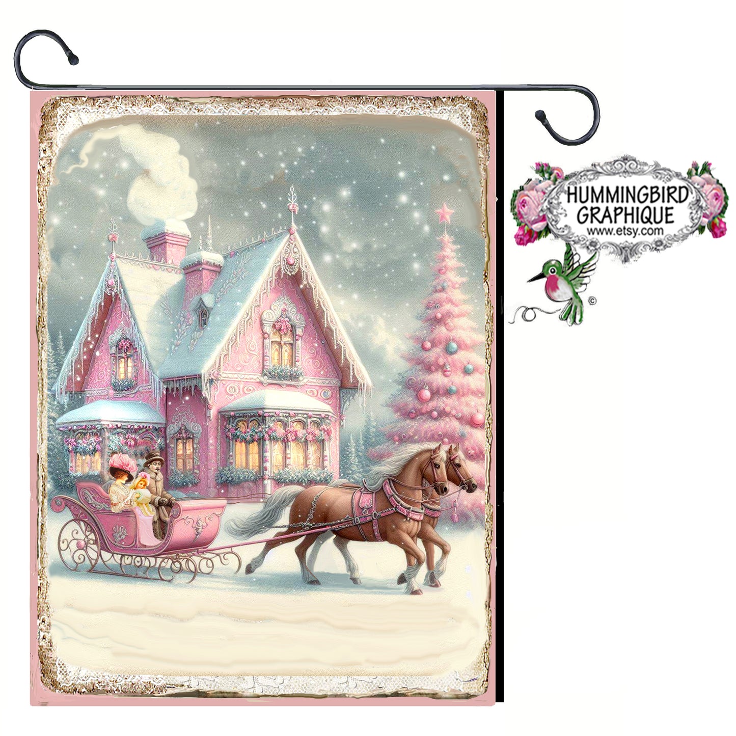 #1222P BEAUTIFUL ENCHANTING STARRY NIGHT SLEIGH RIDE - CHRISTMAS
