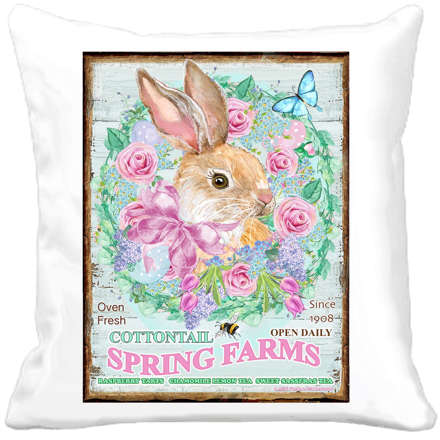 #1065 PANNEAU DE LA FERME DE PRINTEMPS COTTONTAIL - LAPINS