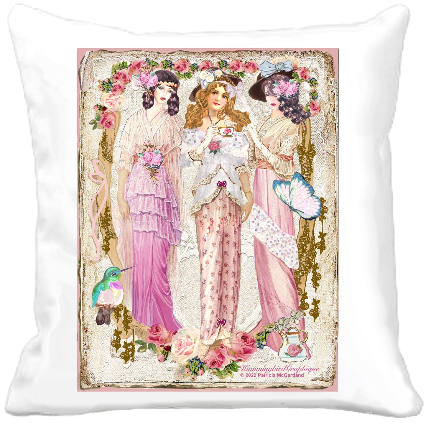 #1104 BEAUTIFUL ELEGANT VICTORIAN LADIES TEATIME - BEAUTIFUL SHABBY IMAGE