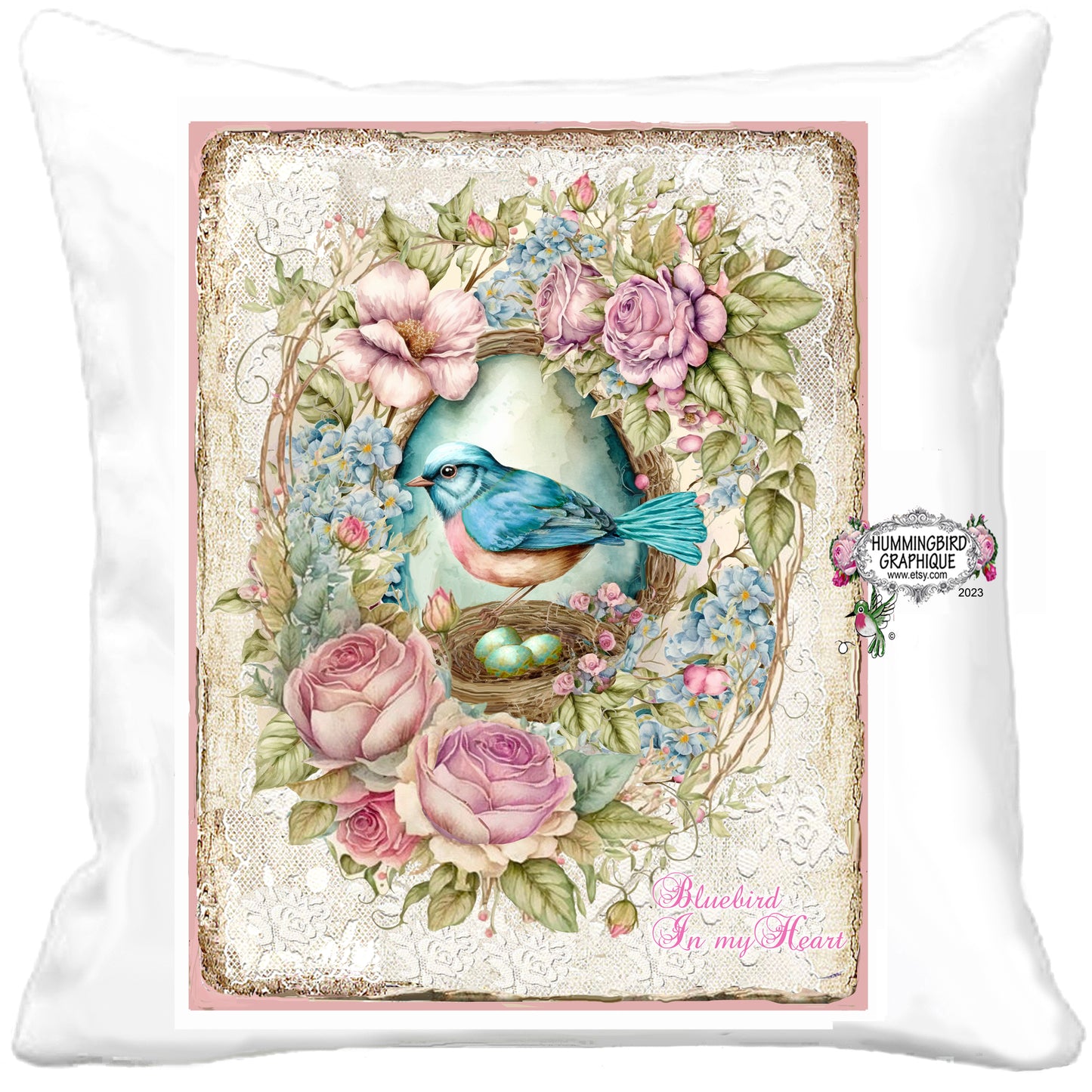 #1171 BEAUTIFUL BLUEBIRD IN MY HEART - BEAUTIFUL SHABBY IMAGE