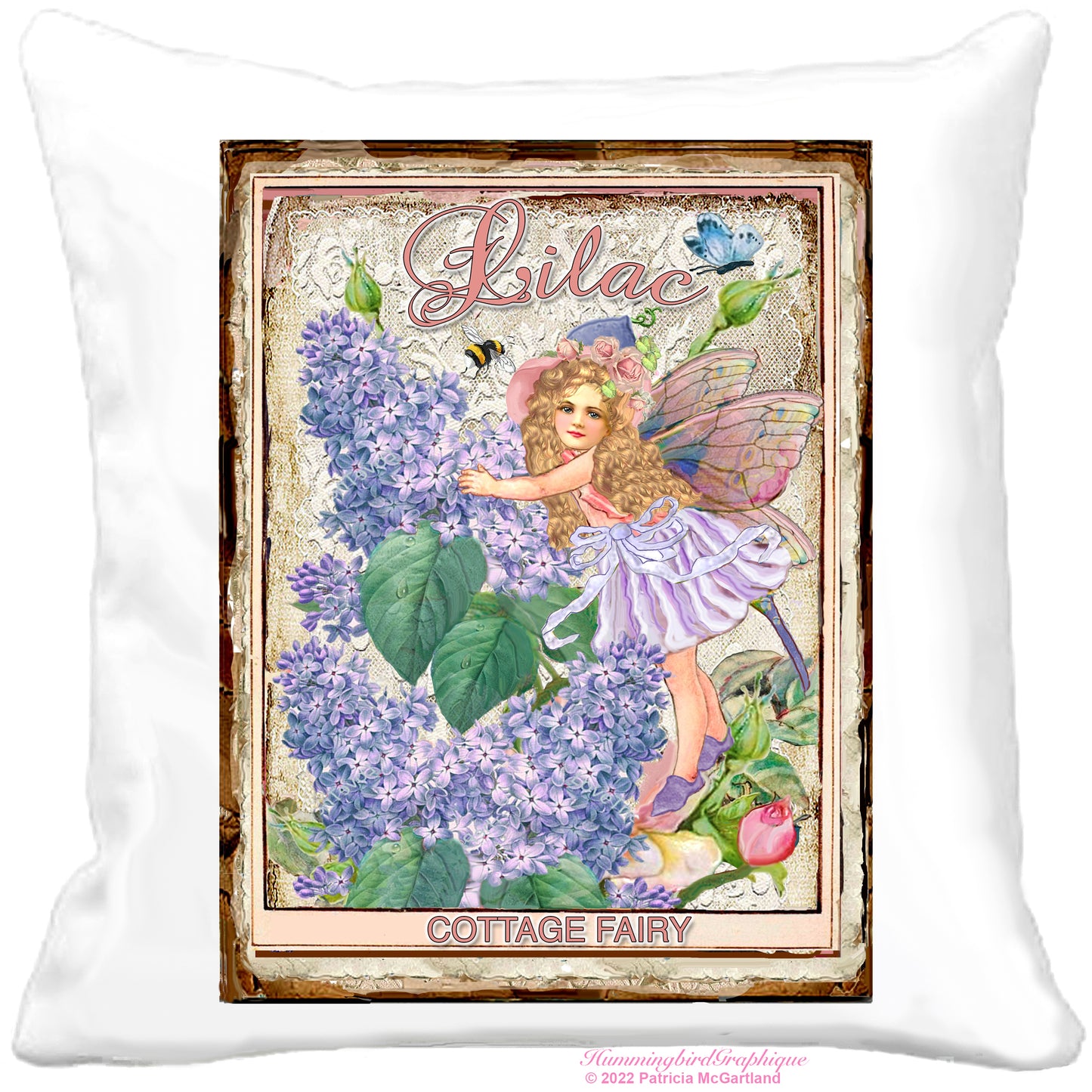 #1132 BEAUTIFUL LILAC COTTAGE FAIRY - BEAUTIFUL SHABBY IMAGE