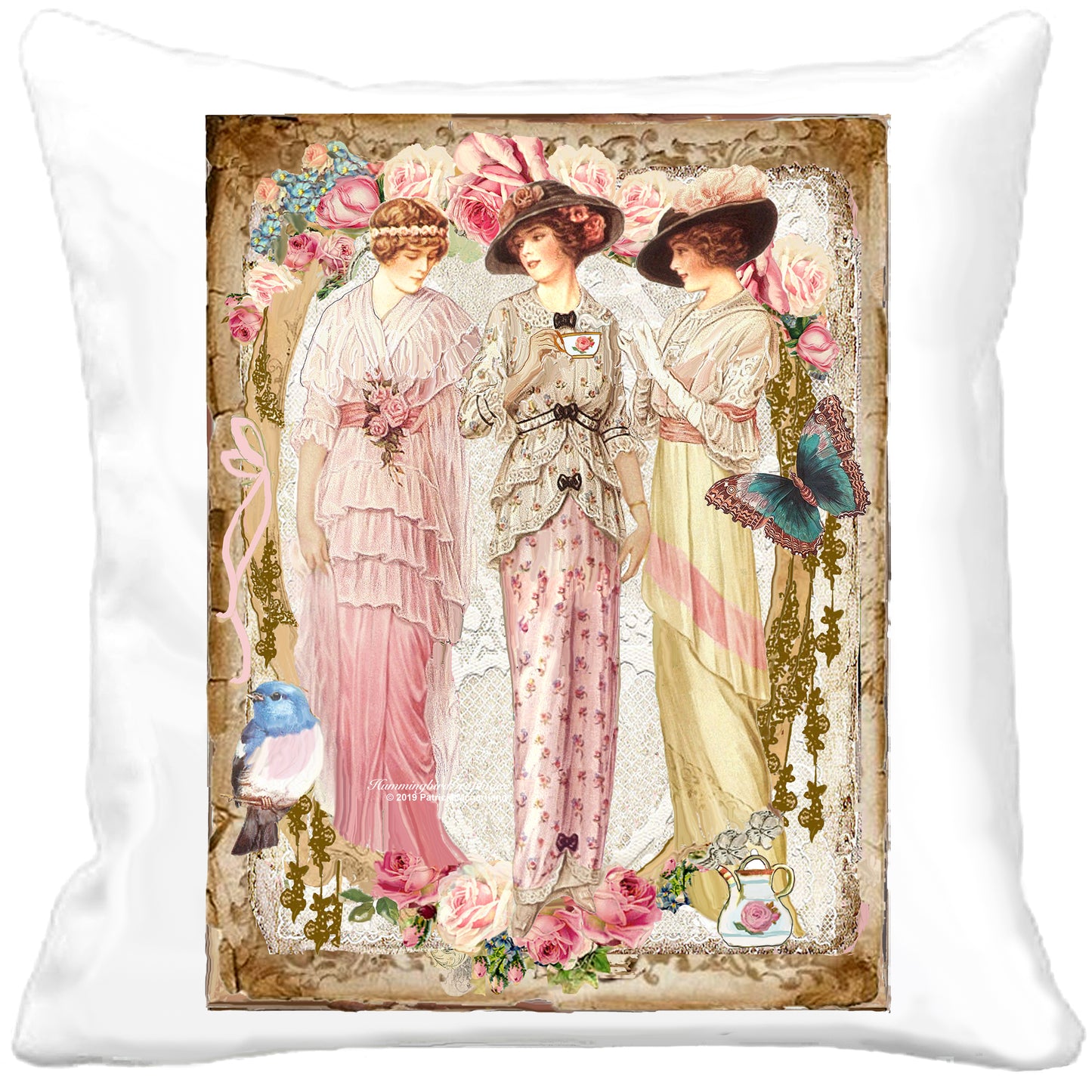#551 BEAUTIFUL ELEGANT VICTORIAN LADIES TEATIME- BEAUTIFUL SHABBY IMAGE