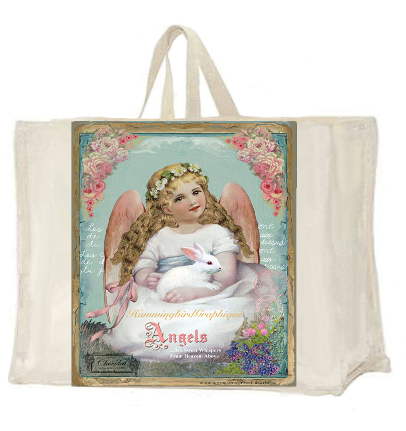 #164 ANGELS ARE SWEET WHISPERS FROM HEAVEN ABOVE- BEAUTIFUL SHABBY IMAGE