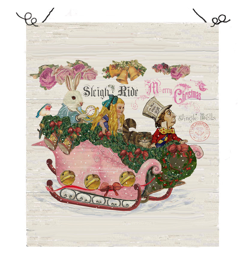 #569 ALICE AU PAYS DES MERVEILLES PROMENADE EN TRAÎNEAU AVEC MAD HADDER ET LE LAPIN BLANC - ALICE AU PAYS DES MERVEILLES