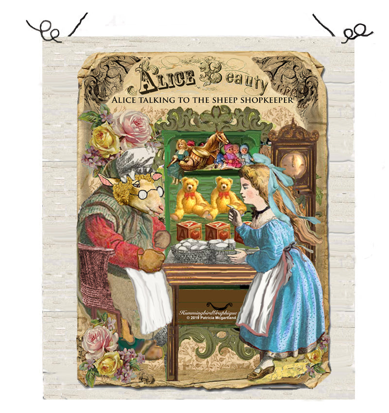 #503 ALICE IN WONDERLAND TALKING TO THE SHEEP SHOPKEEPER- ALICE IN WONDERLAND