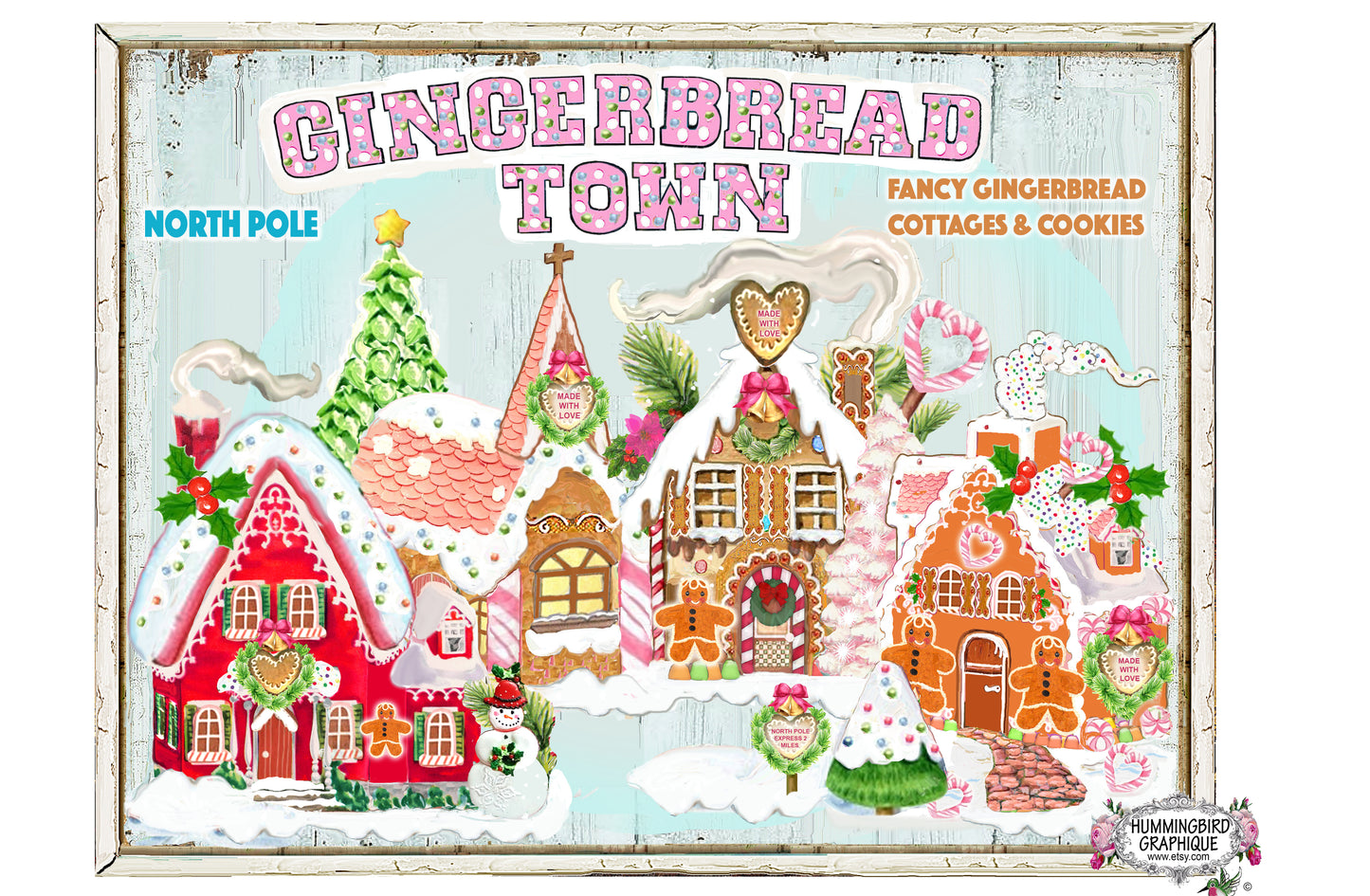 #1062 PRECIOUS GINGERBREAD TOWN FANCY GINGERBREAD COOKIES - CHRISTMAS