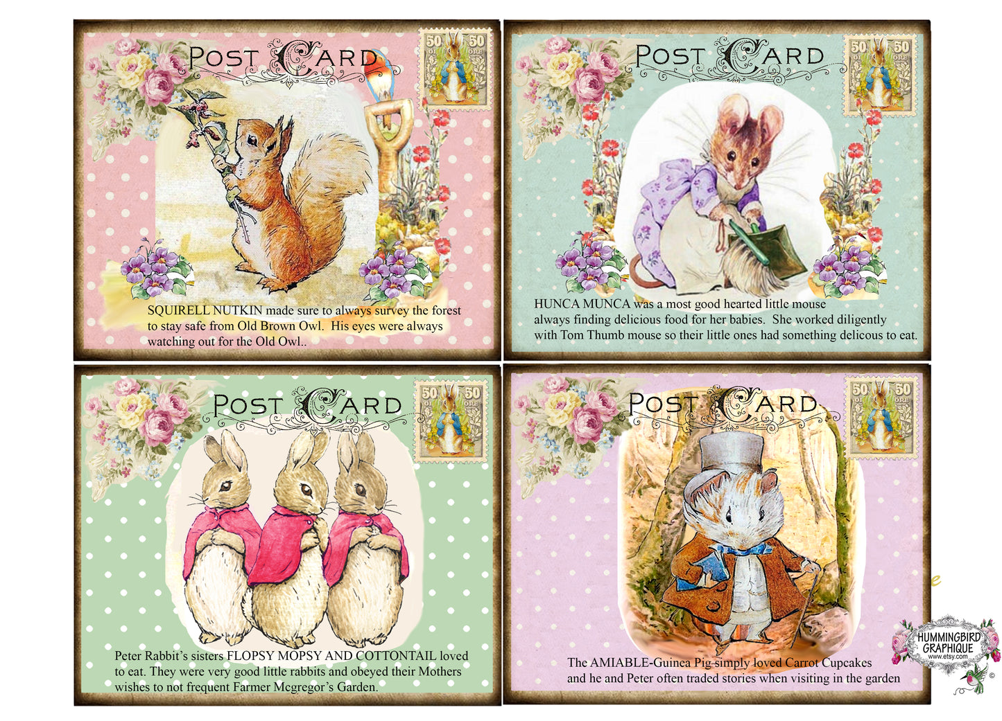 #1066 PRECIOUS BEATRIX POTTER POSTCARDS - BEATRIX POTTER