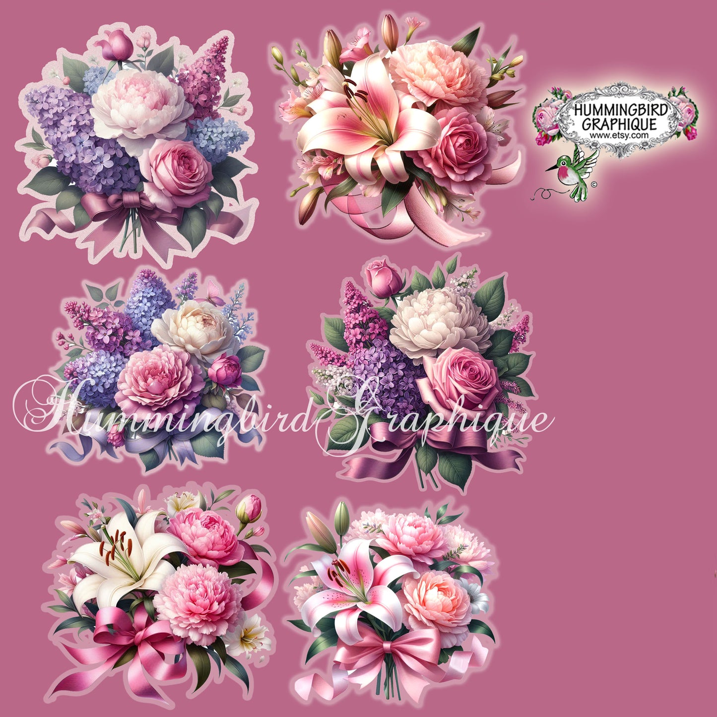 #1251F BEAUTIFUL FUSSY CUT FLOWER CLUSTERS - FUSSY CUTS