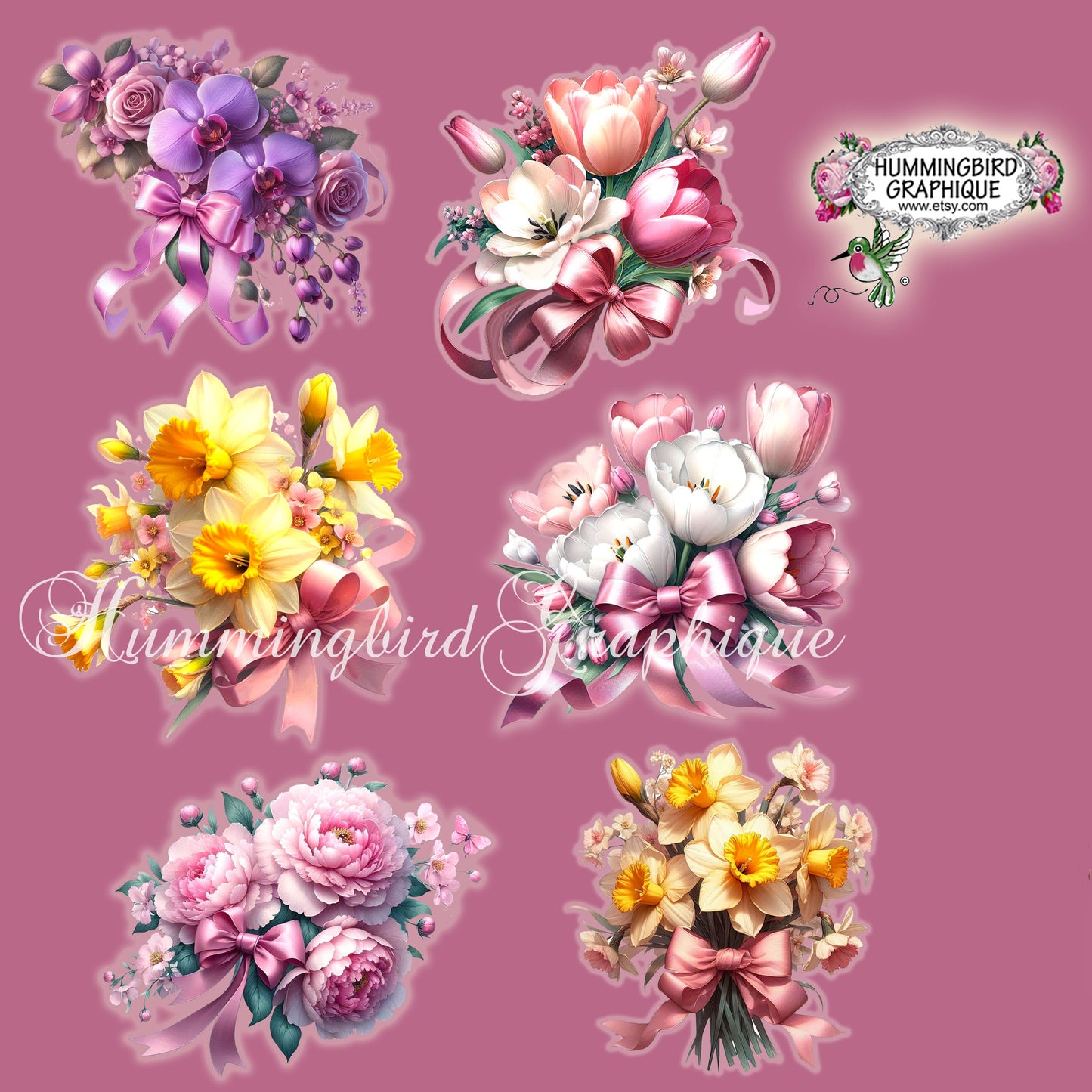 #1251F BEAUTIFUL FUSSY CUT FLOWER CLUSTERS - FUSSY CUTS