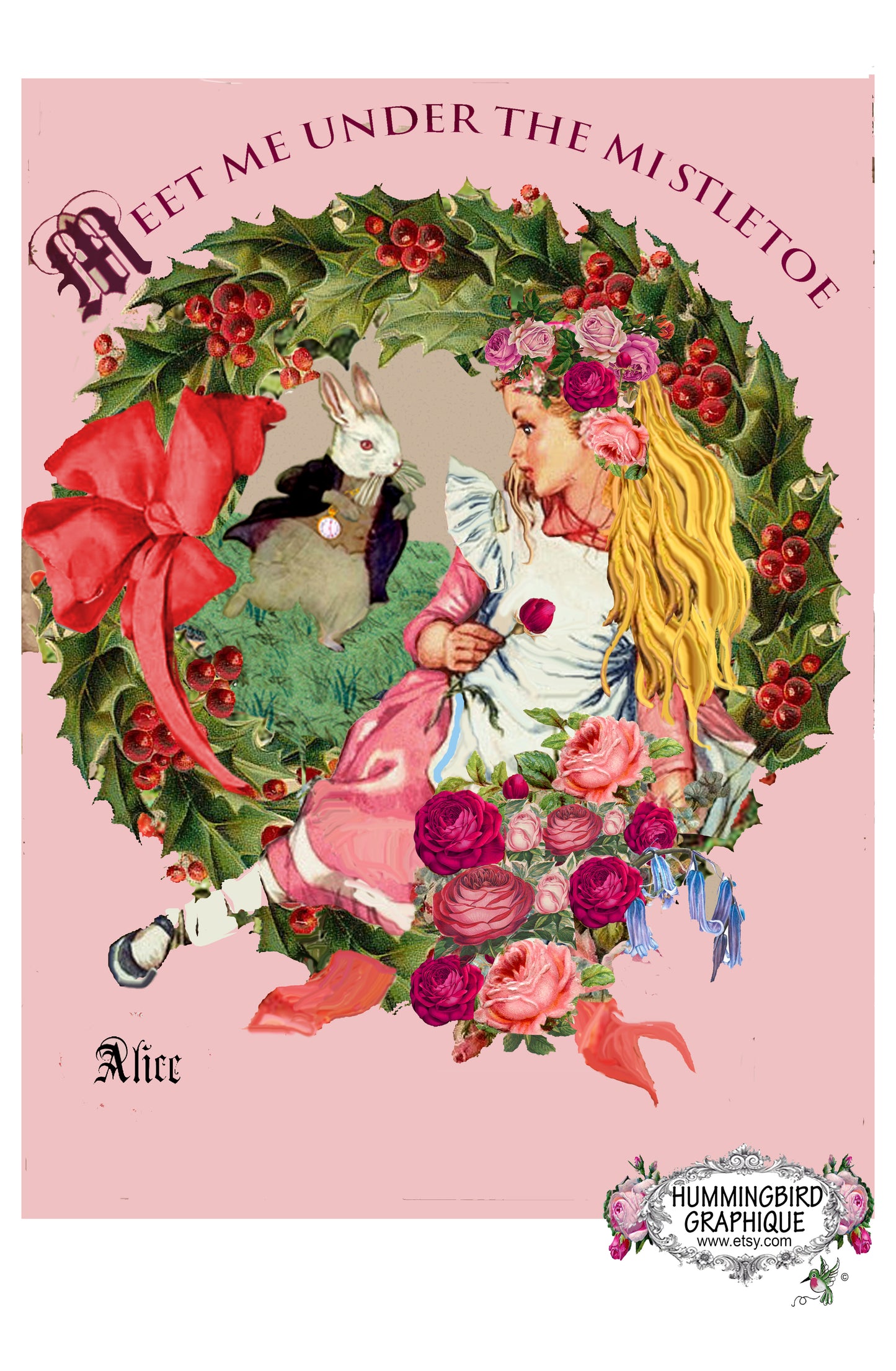 #150 ALICE MEET ME AT THE MISTLETOE AND WHITE RABBIT - ALICE IN WONDERLAND