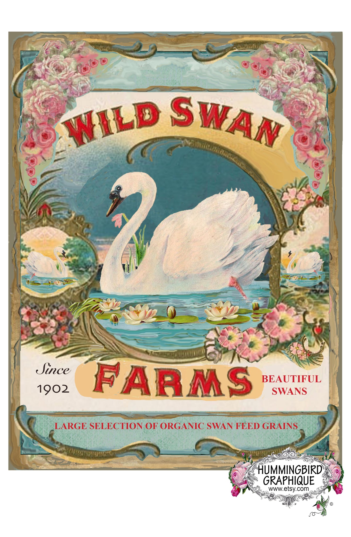 #175 PANNEAU DE CAMPAGNE WILD SWAN FARMS - IMAGE DE CAMPAGNE