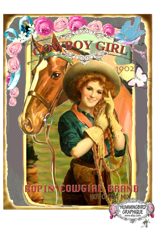 #303 COWBOY GIRL SIGN - COWGIRLS