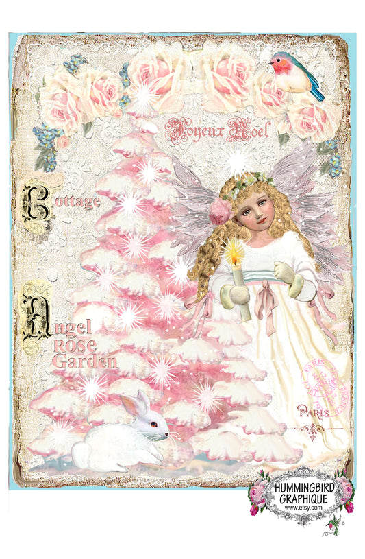 #389 COTTAGE ANGEL ROSE GARDEN - BELLE IMAGE SHABBY