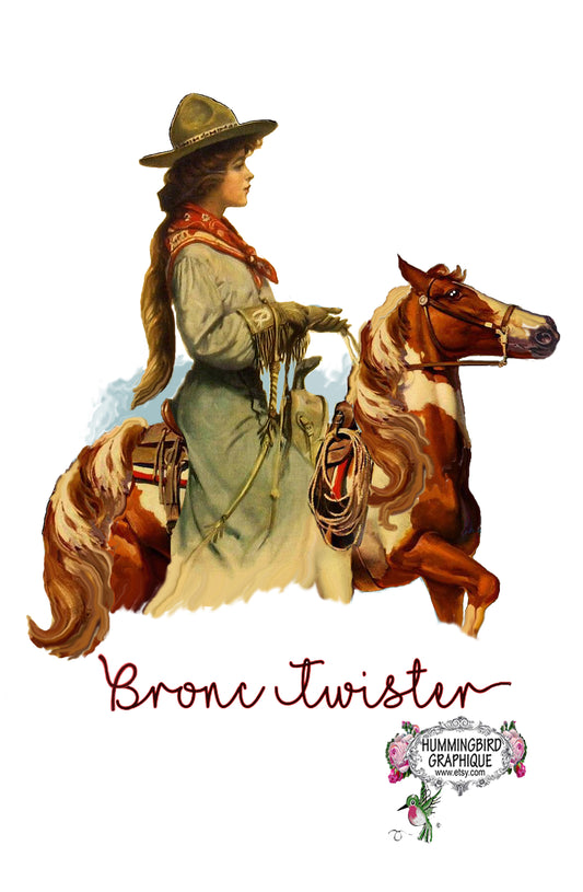 #442 BRONC TWISTER COWGIRL AND HER HORSE - COWGIRLS