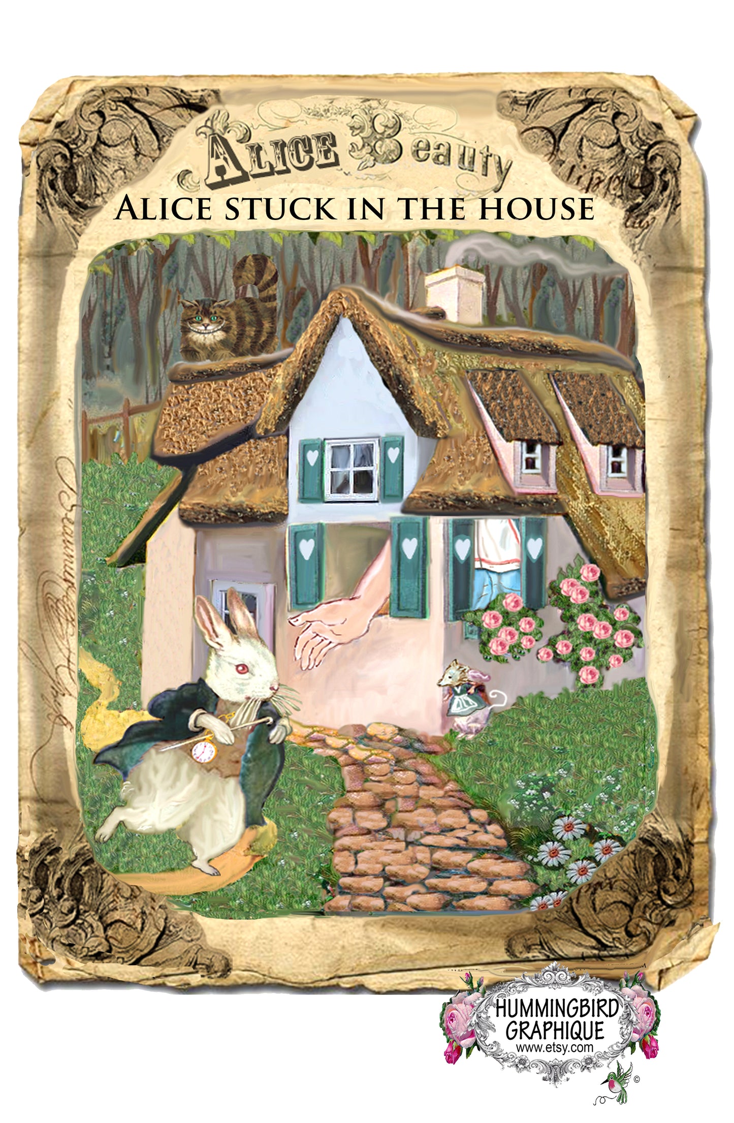 #46 ALICE STUCK IN THE HOUSE AND THE WHITE RABBIT - Alice In Wonderland