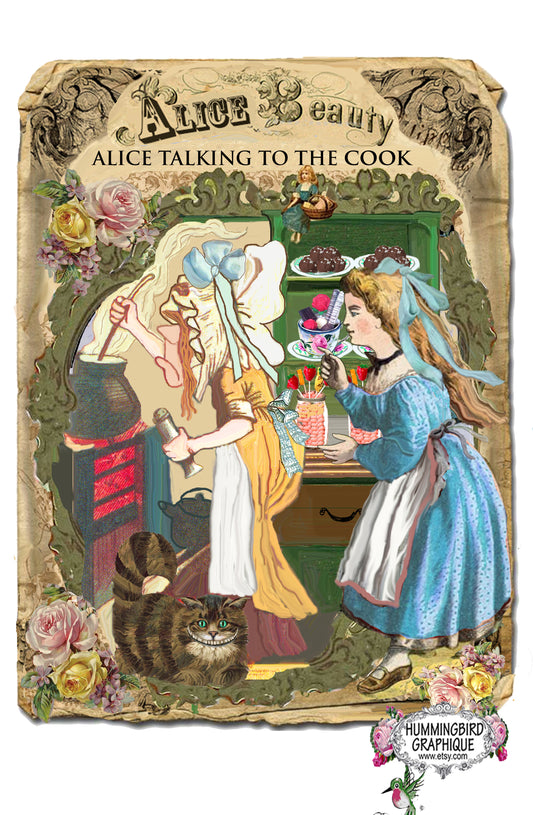 #507 ALICE IN WONDERLAND TALKING TO THE COOK - ALICE IN WONDERLAND