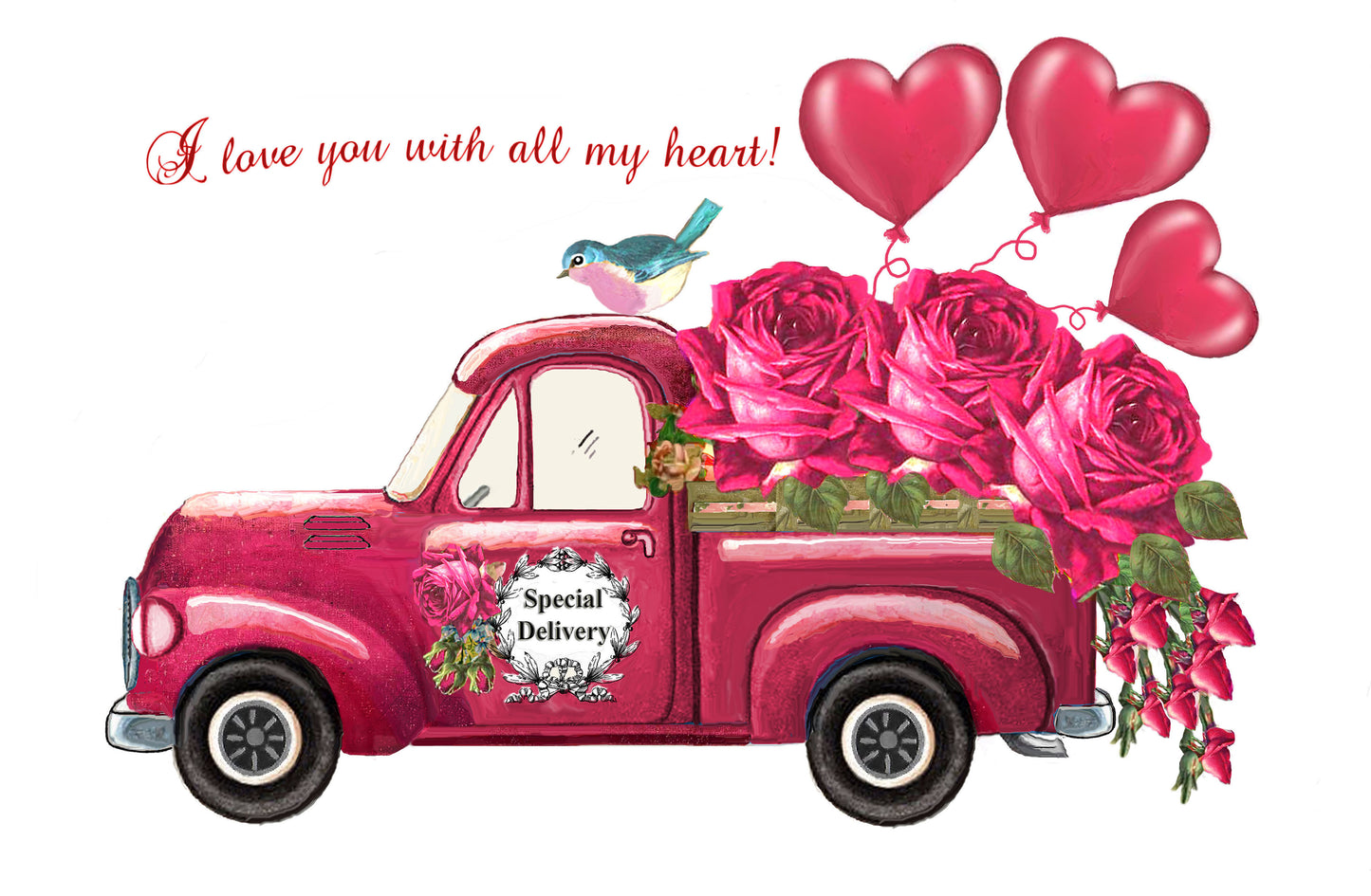 #574 I JUST LOVE YOU WITH ALL MY HEART TRUCK - COUNTRY IMAGE