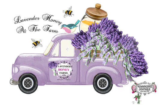 #624 LAVENDER HONEY AT THE FARM- COUNTRY IMAGE