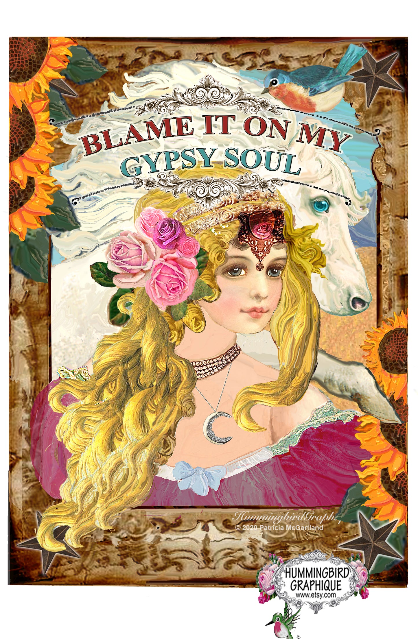 #986 BEAUTIFUL BLAME IT ON MY GYPSY SOUL GYPSY GIRL - BOHO