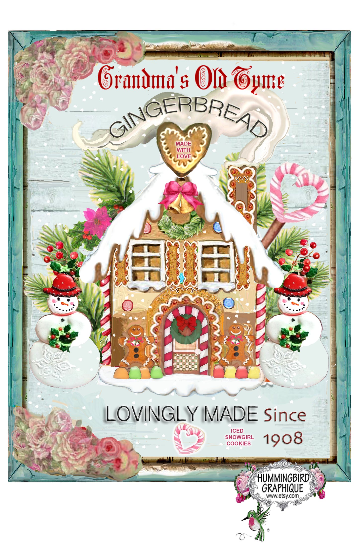 #988 GRANDMA'S OLD TIME GINGERBREAD HOUSE COOKIES - CHRISTMAS