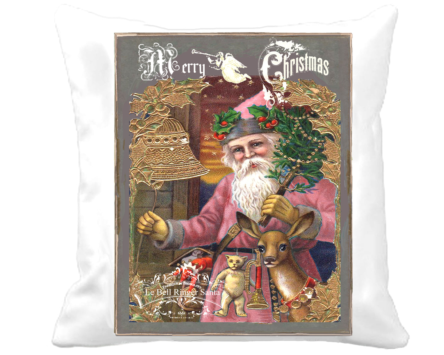 #99 CHALKBOARD THE BELL RINGER SANTA AND HIS REINDEER - CHRISTMAS