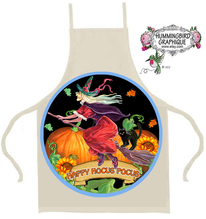 #1135 HAPPY HOCUS POCUS WITCHIE FLYING ON HER BROOM- DOOR HANGER