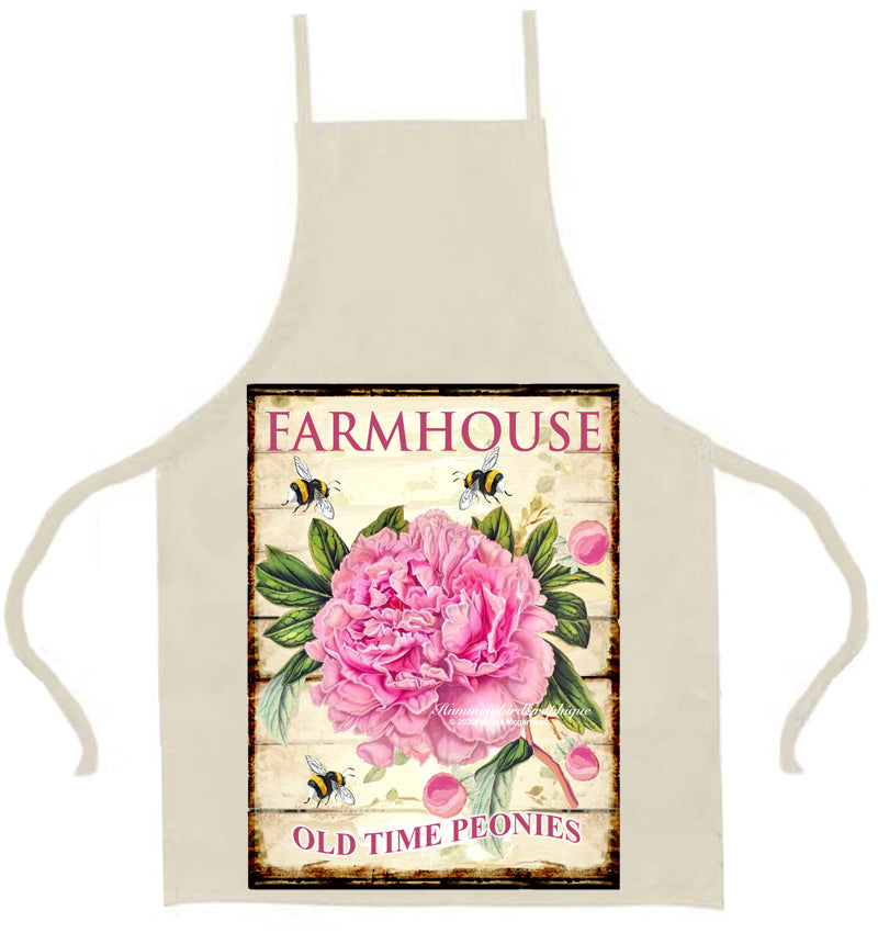 #677 FARMHOUSE OLD TIME PEONIES SIGN - COUNTRY IMAGE