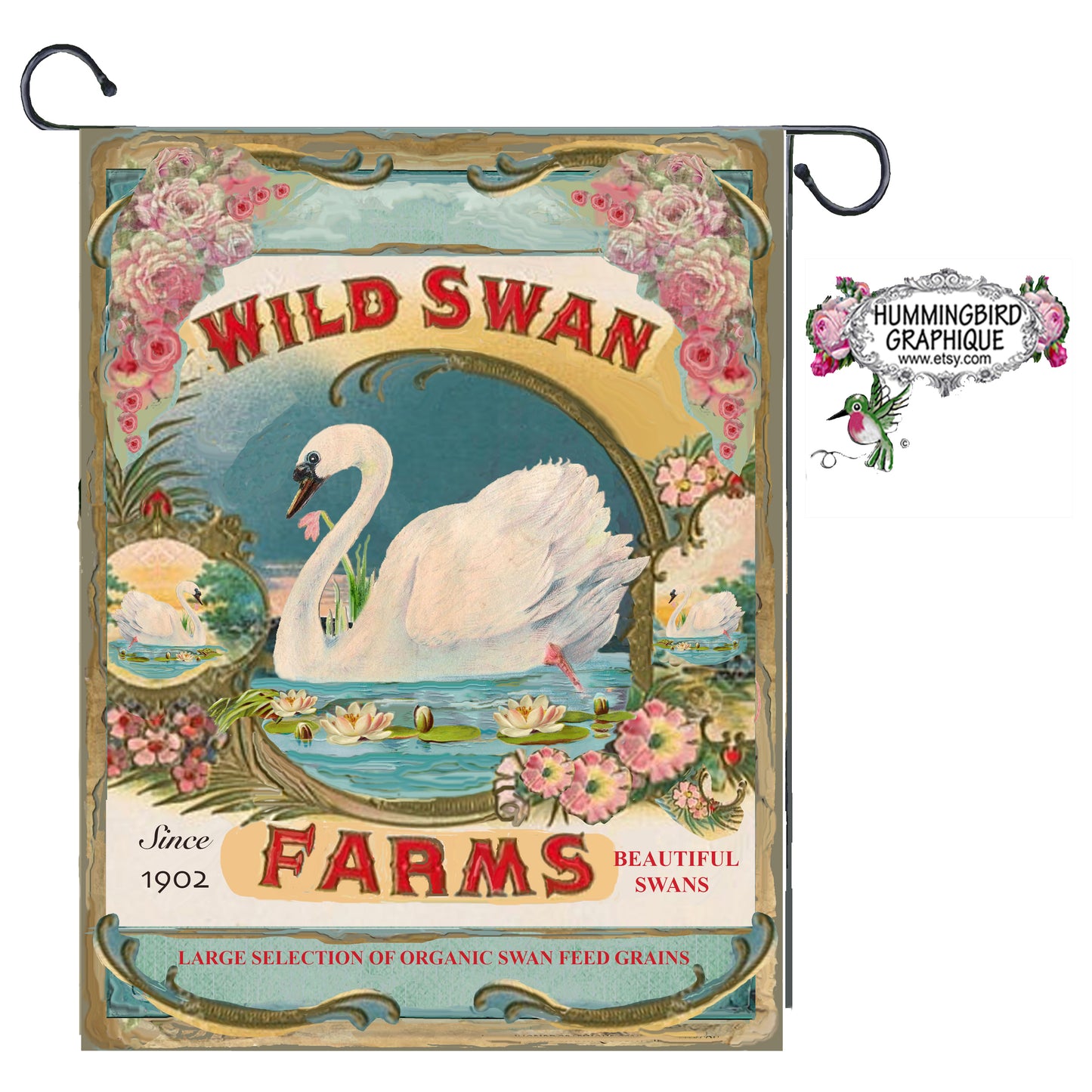 #175 PANNEAU DE CAMPAGNE WILD SWAN FARMS - IMAGE DE CAMPAGNE