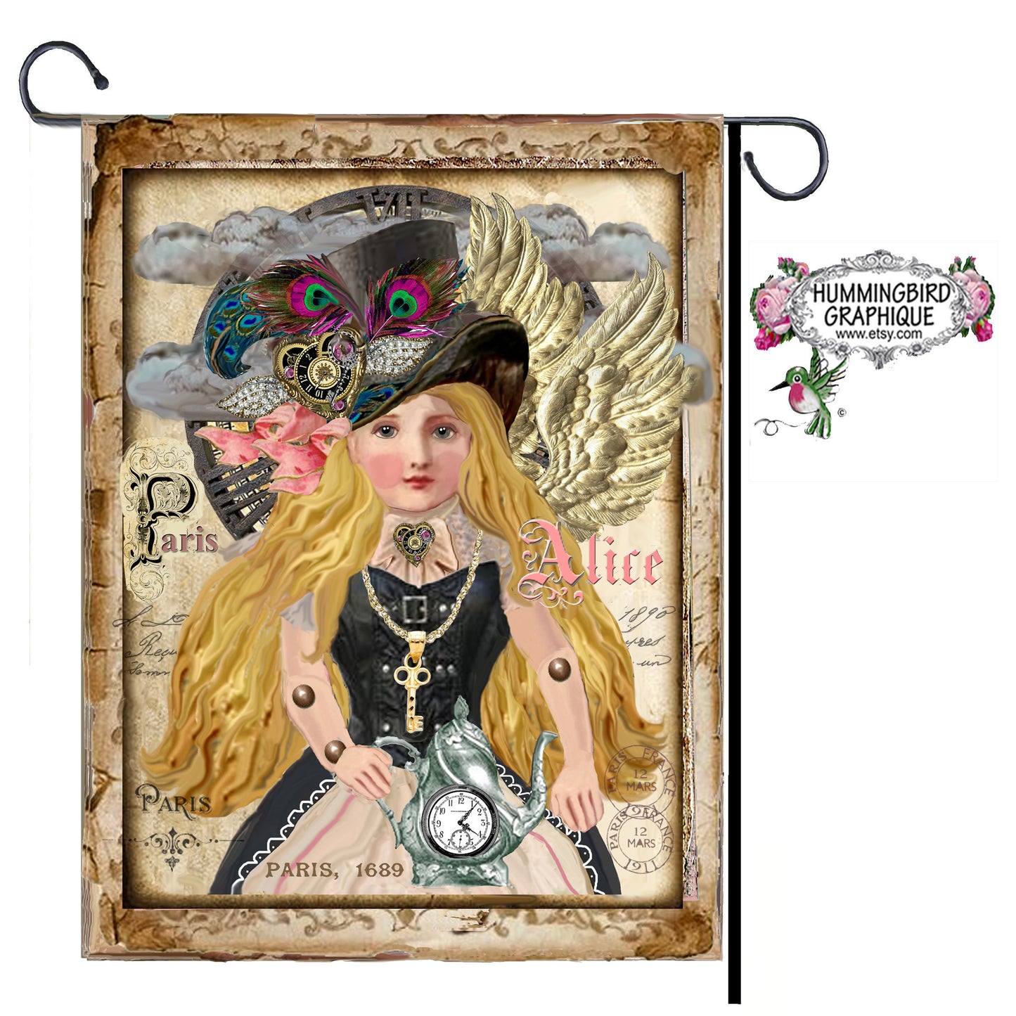 #342 ALICE IN WONDERLAND STEAMPUNK WITH TEAPOT - STEAMPUNK