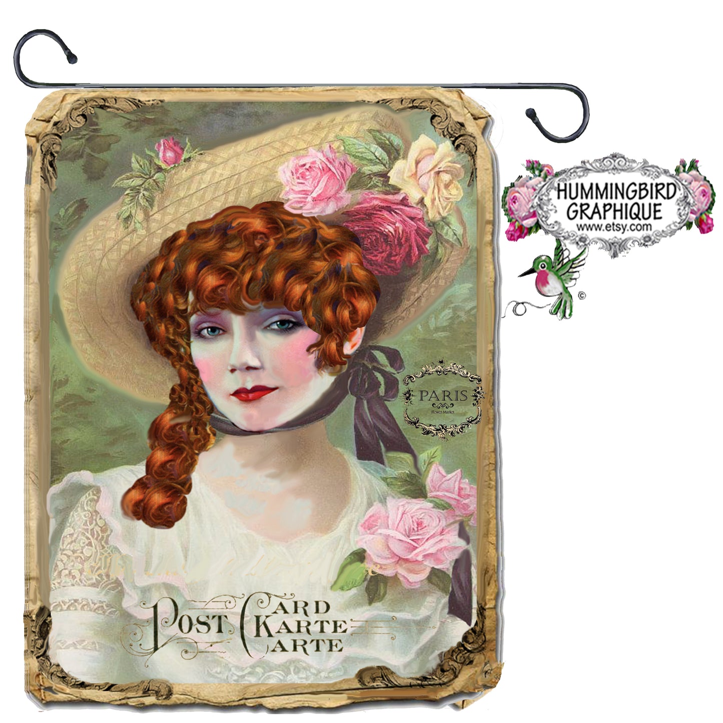 #52 BEAUTIFUL VICTORIAN GIRL - BEAUTIFUL SHABBY IMAGE