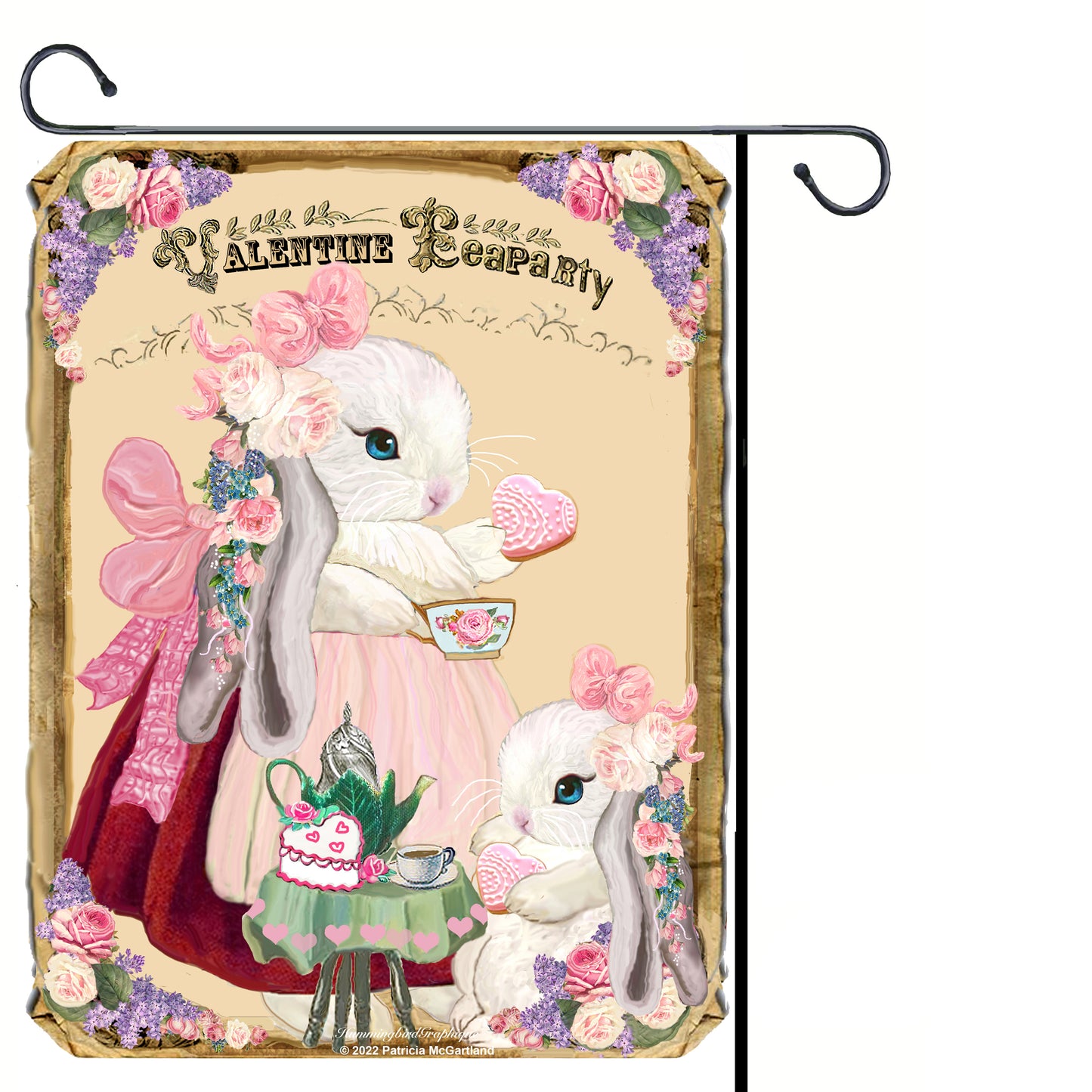 #1071 MAMA BUNNY AND BABY TEATIME VALENTINE TEAPARTY - BUNNIES