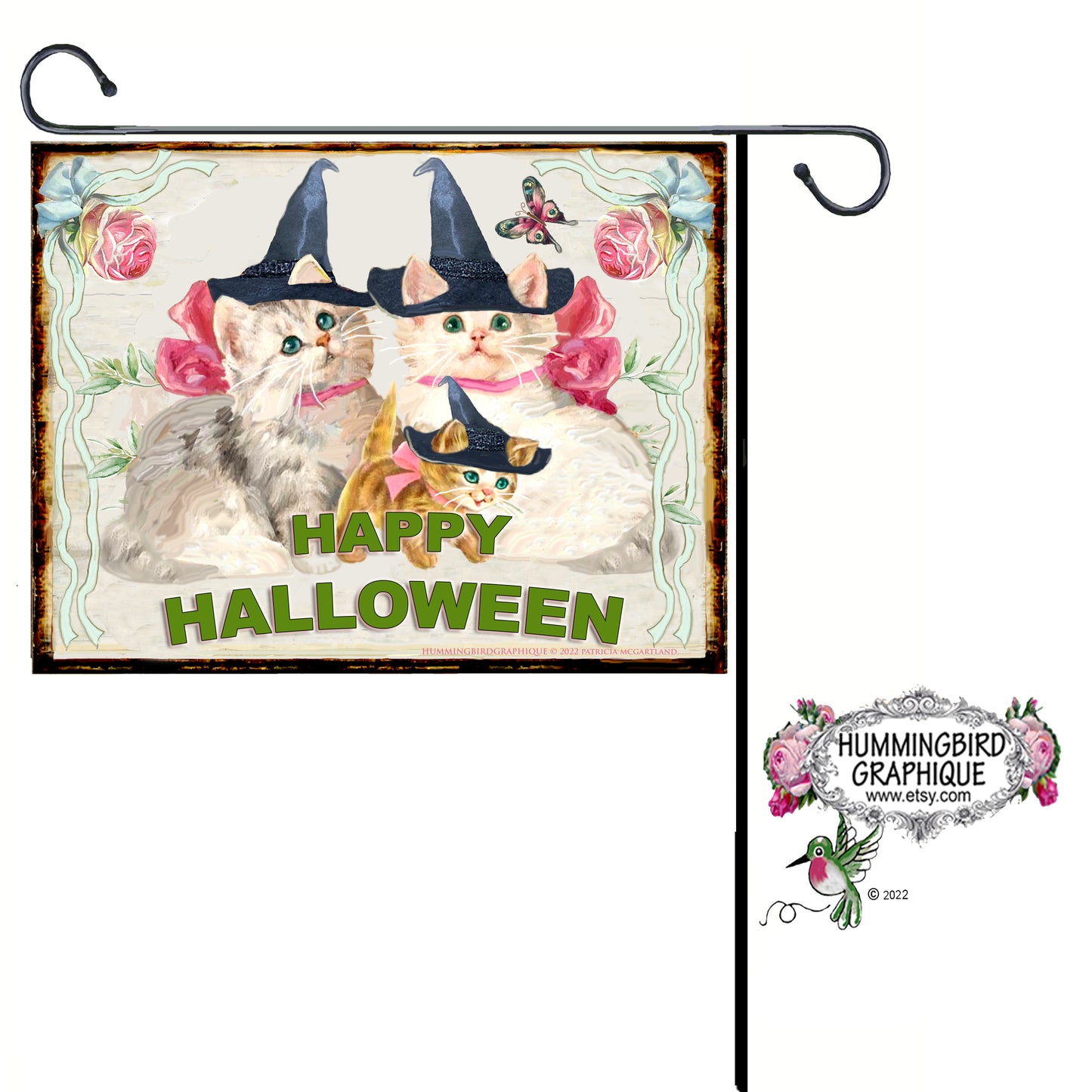 #1120 FELICES BRUJAS GATITOS DE HALLOWEEN - COSECHA DE OTOÑO