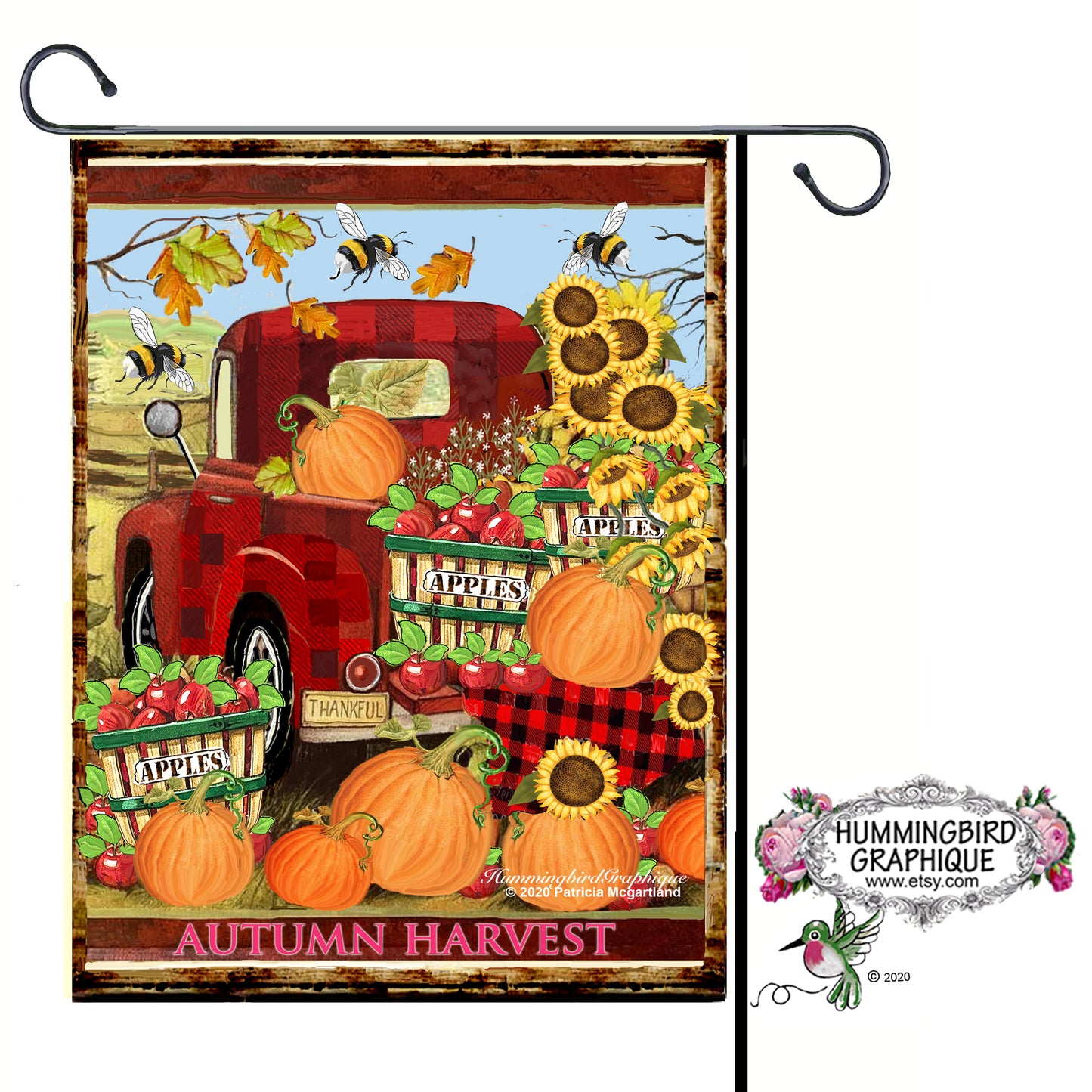 #686 SUNFLOWERS AND APPLE HARVEST TRUCK - AUTUMN HARVEST