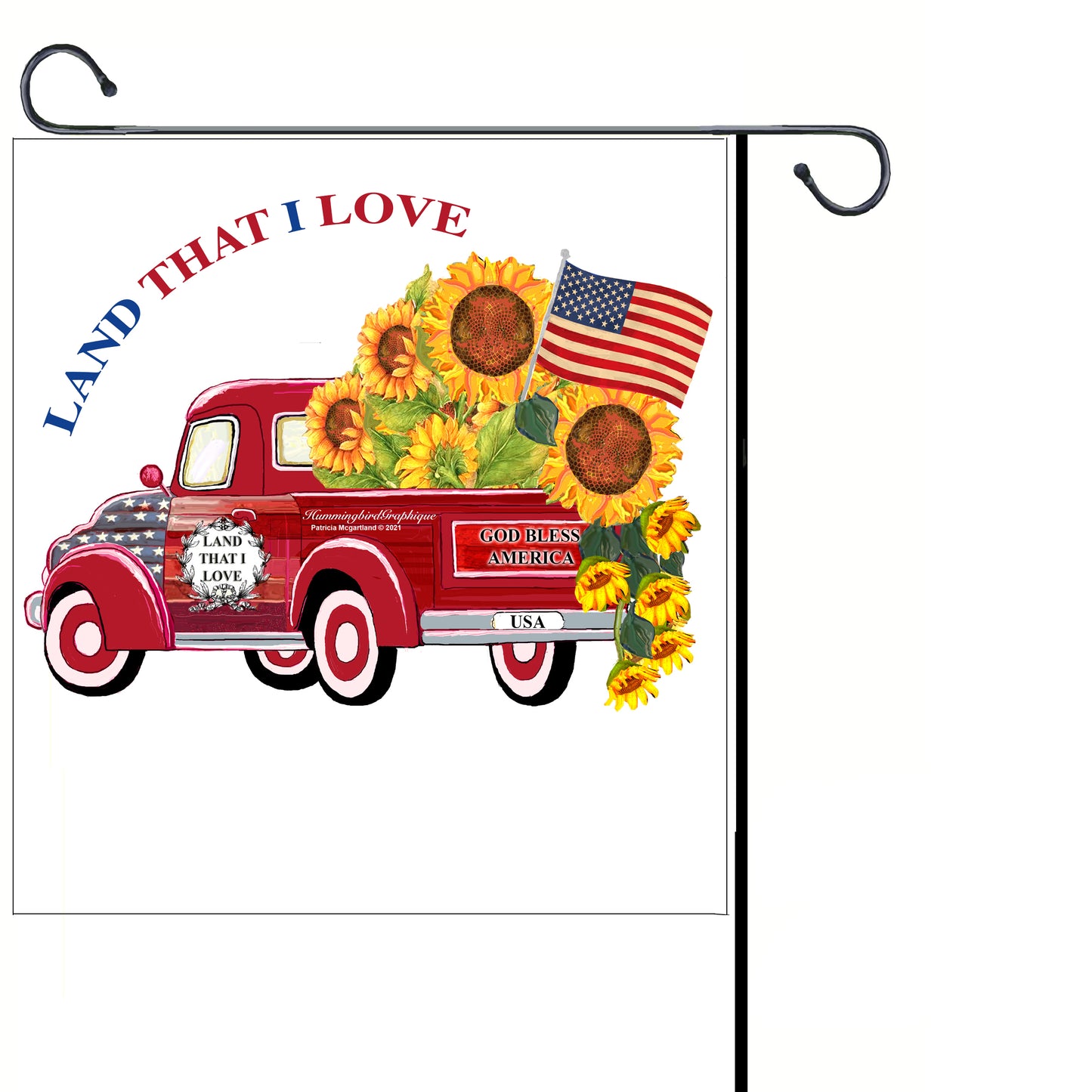 #1026 LAND THAT I LOVE RED PATRIOT TRUCK - COUNTRY IMAGE